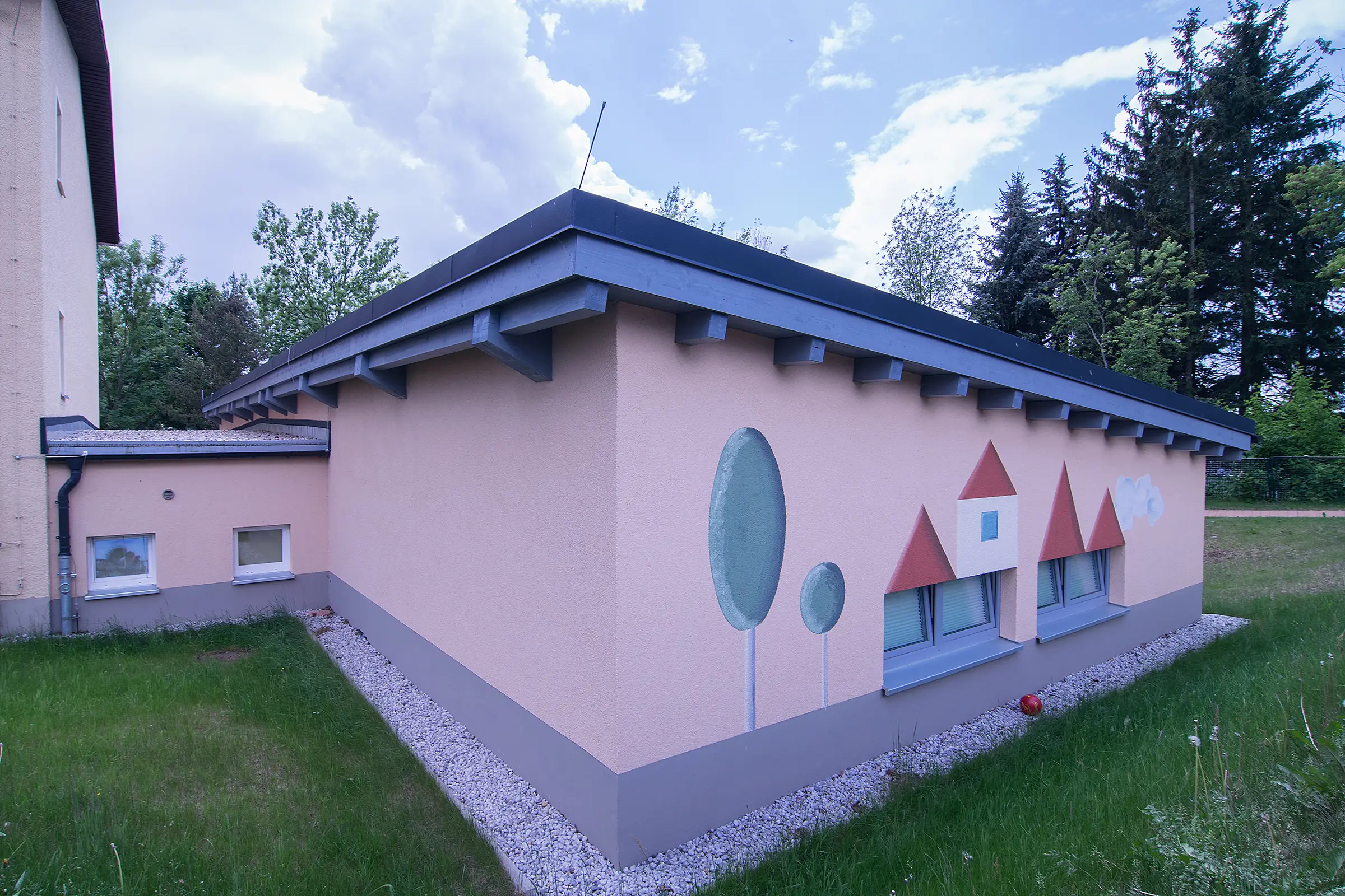 Erweiterungsanbau in der Kindertagesstätte Spatzennest in Mildenau im Erzgebirge
