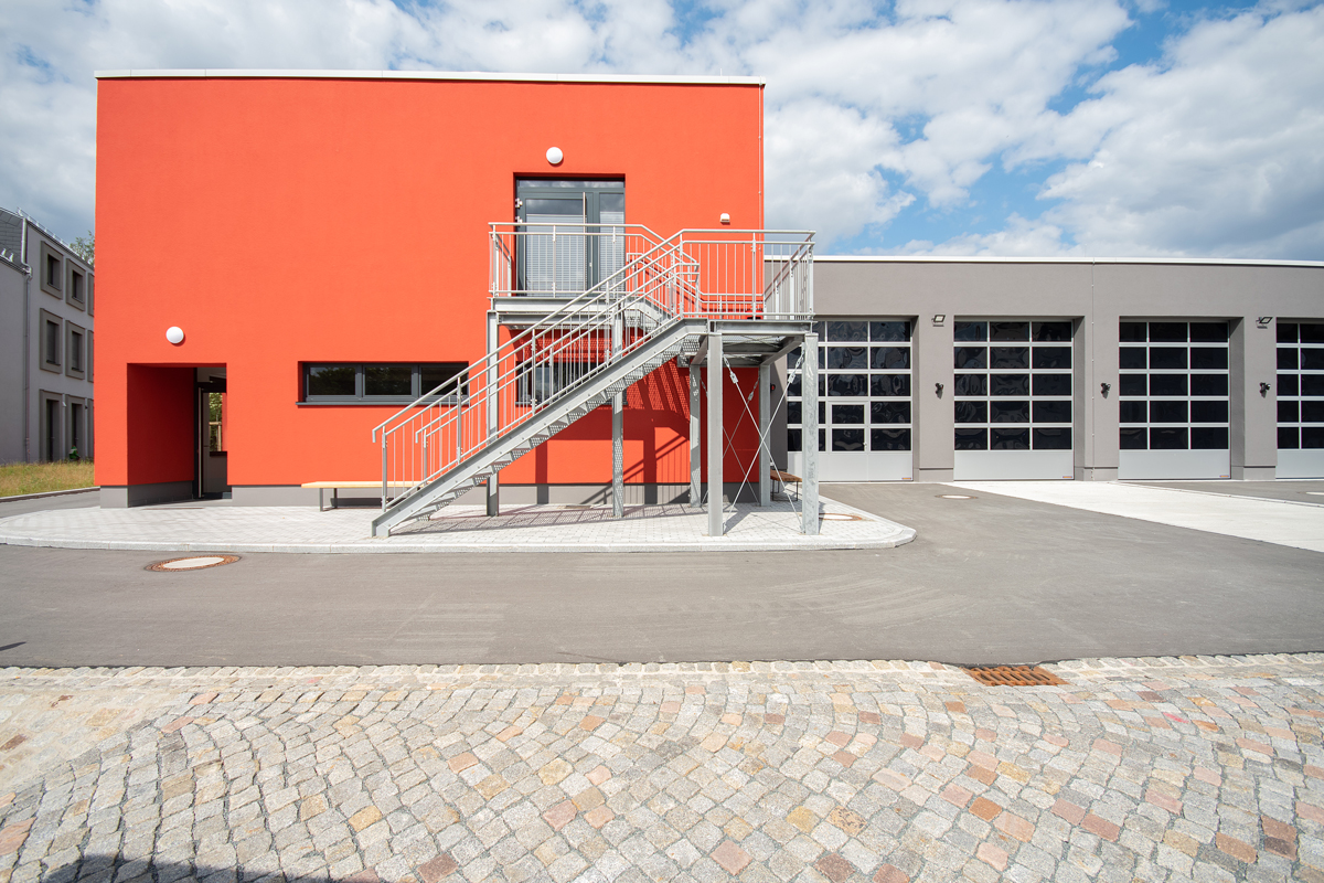 Neubau Feuerwache Geyer mit Fahrzeughalle und Sozialanbau - HTA - Rohbauarbeiten