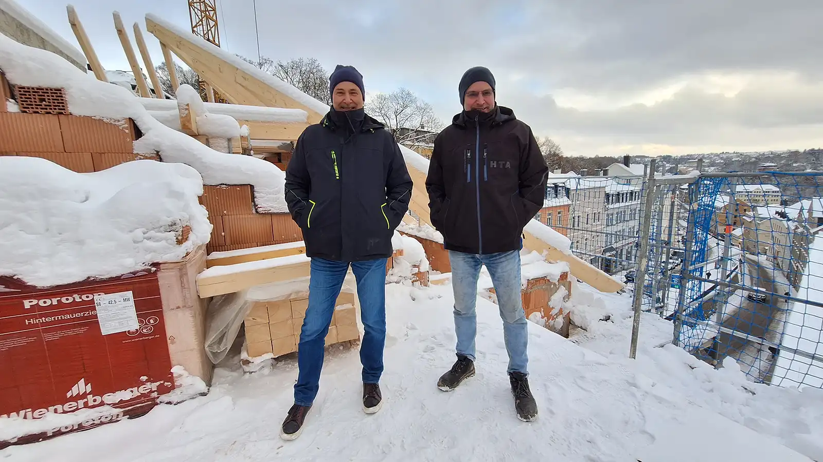 Geschaeftsfuehrer und Bauleiter HTA Geschäftsführer Jörg Bergelt und Bauleiter Mike Bergelt